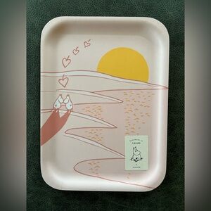 Moomin Tray Love Pink Yellow